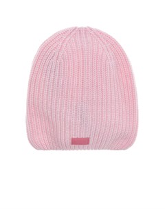 Розовая шапка из шерсти и кашемира детская Emporio armani