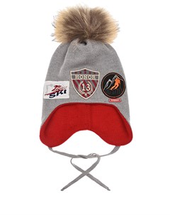 Шерстяная шапка с патчами зимний спорт детская Il trenino