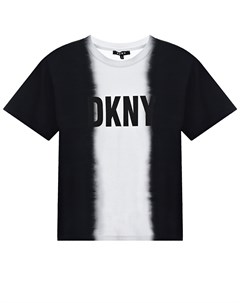 Черно белая футболка Dkny