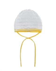 Белая шапка с желтой каймой Maximo