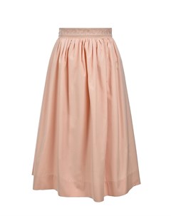 Пудровая юбка с поясом резинкой Fendi