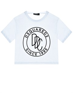 Белая футболка с логотипом Dsquared2