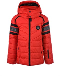 Красная куртка с полосками на рукавах детская Poivre blanc