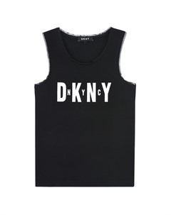 Черная футболка без рукавов Dkny