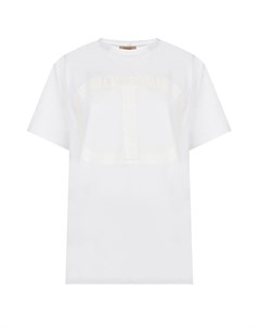 Удлиненная белая футболка Twinset