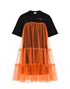 Платье с оранжевой юбкой Stella jean