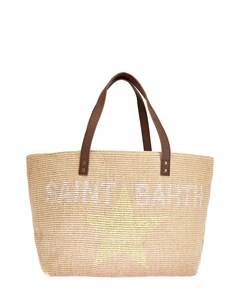 Пляжная сумка из джута с кожаной отделкой Mc2 saint barth
