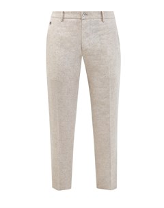 Льняные брюки чинос с литой символикой Bertolo cashmere