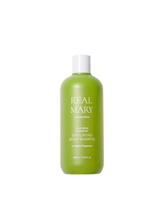 Очищающий и отшелушивающий шампунь для волос Real Mary Exfoliating Scalp Shampoo 400мл Rated green