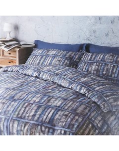 Комплект постельного белья синий Полуторный Mirabello