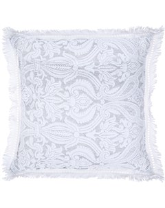 Декоративная подушка серо белая 50х50 см Laroche