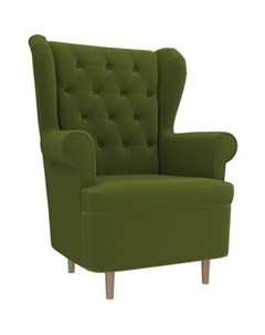 Кресло Торин Люкс микровельвет зеленый Артмебель