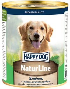 Natur Line для взрослых собак с ягненком сердцем печенью и рубцом 970 гр Happy dog