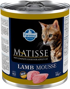 Mousse Lamb для взрослых кошек мусс с ягненком 85 гр х 12 шт Matisse