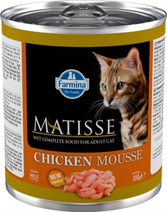 Mousse Chicken для взрослых кошек мусс с курицей 85 гр х 12 шт Matisse