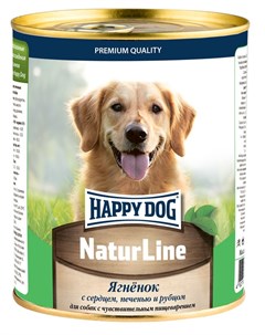 Влажный корм для собак Natur Line Ягненок с сердцем печенью и рубцом 0 97 кг Happy dog
