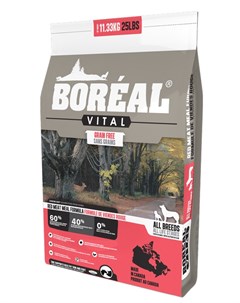 Сухой корм для собак Vital с красным мясом 11 33 кг Boreal