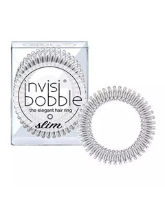 Резинка браслет для волос Chrome Sweet Chrome мерцающий серебряный Slim Invisibobble