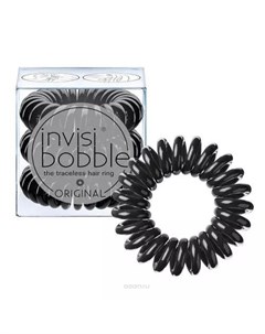 Резинка браслет для волос True Black с подвесом черный 3 шт Power Invisibobble