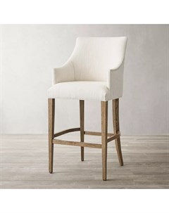 Барный стул с подлокотниками ella белый 55x120x60 см Idealbeds
