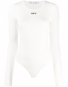 Боди в рубчик с логотипом Off-white