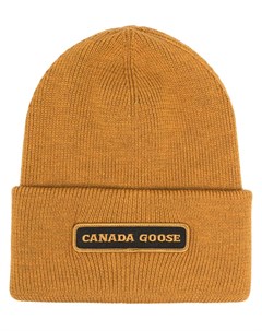 Шапка бини с нашивкой логотипом Canada goose