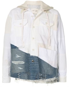 Рубашка в технике пэчворк с капюшоном Greg lauren