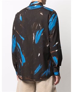 Рубашка с длинными рукавами и эффектом краски Moschino