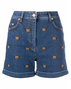 Джинсовые шорты с вышивкой Teddy Bear Moschino