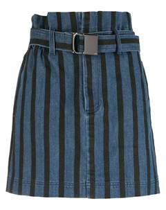 Джинсовая юбка в полоску с поясом Andrea bogosian