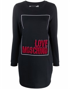 Платье свитер с логотипом Love moschino