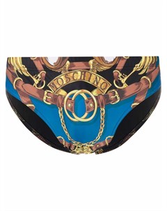 Плавки с логотипом и принтом Moschino