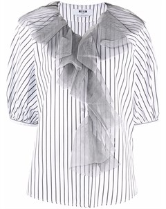 Блузка с оборками и объемными рукавами Msgm