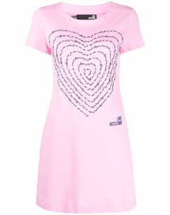 Платье футболка из джерси с логотипом Love moschino