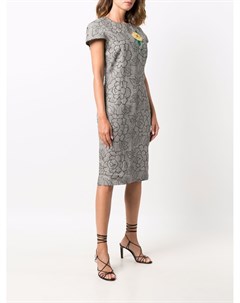 Жаккардовое платье с цветочным узором Versace pre-owned