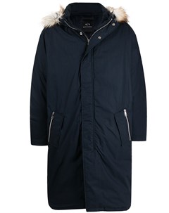 Длинное пальто с капюшоном Armani exchange