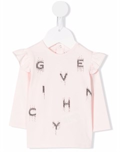 Топ с оборками и логотипом Givenchy kids