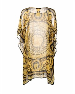 Шелковый кафтан с принтом Barocco Versace