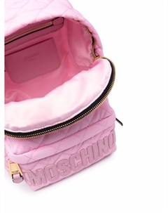Стеганый рюкзак с нашивкой логотипом Moschino