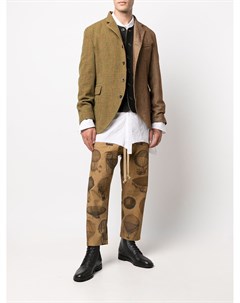 Шерстяной пиджак с контрастными вставками Uma wang