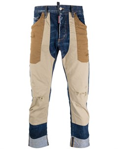 Укороченные джинсы со вставками Dsquared2