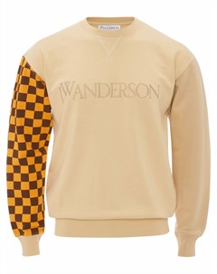 Толстовка с клетчатым рукавом и логотипом Jw anderson