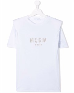 Футболка со структурированными плечами Msgm kids