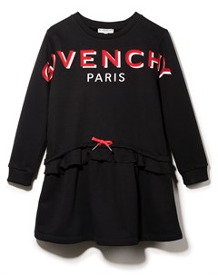 Платье с длинными рукавами и логотипом Givenchy kids