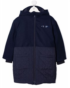 Пальто с вышитым логотипом Kenzo kids