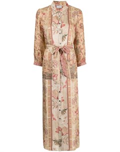 Платье с завязками и цветочным принтом Pierre-louis mascia