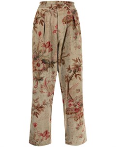 Прямые брюки с цветочным принтом Pierre-louis mascia