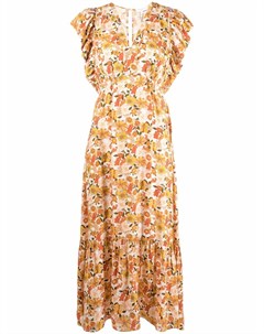 Платье миди Rayana с цветочным принтом Sandro