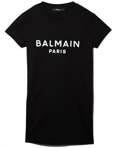 Платье футболка с логотипом Balmain kids