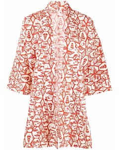 Пальто кимоно 1970 х годов с графичным принтом A.n.g.e.l.o. vintage cult